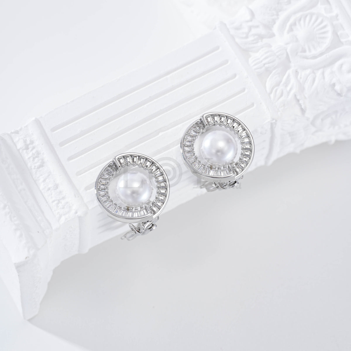 Pendientes perla pinza gold-filled