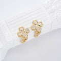 Clover heart clip-on earrings gold-filled