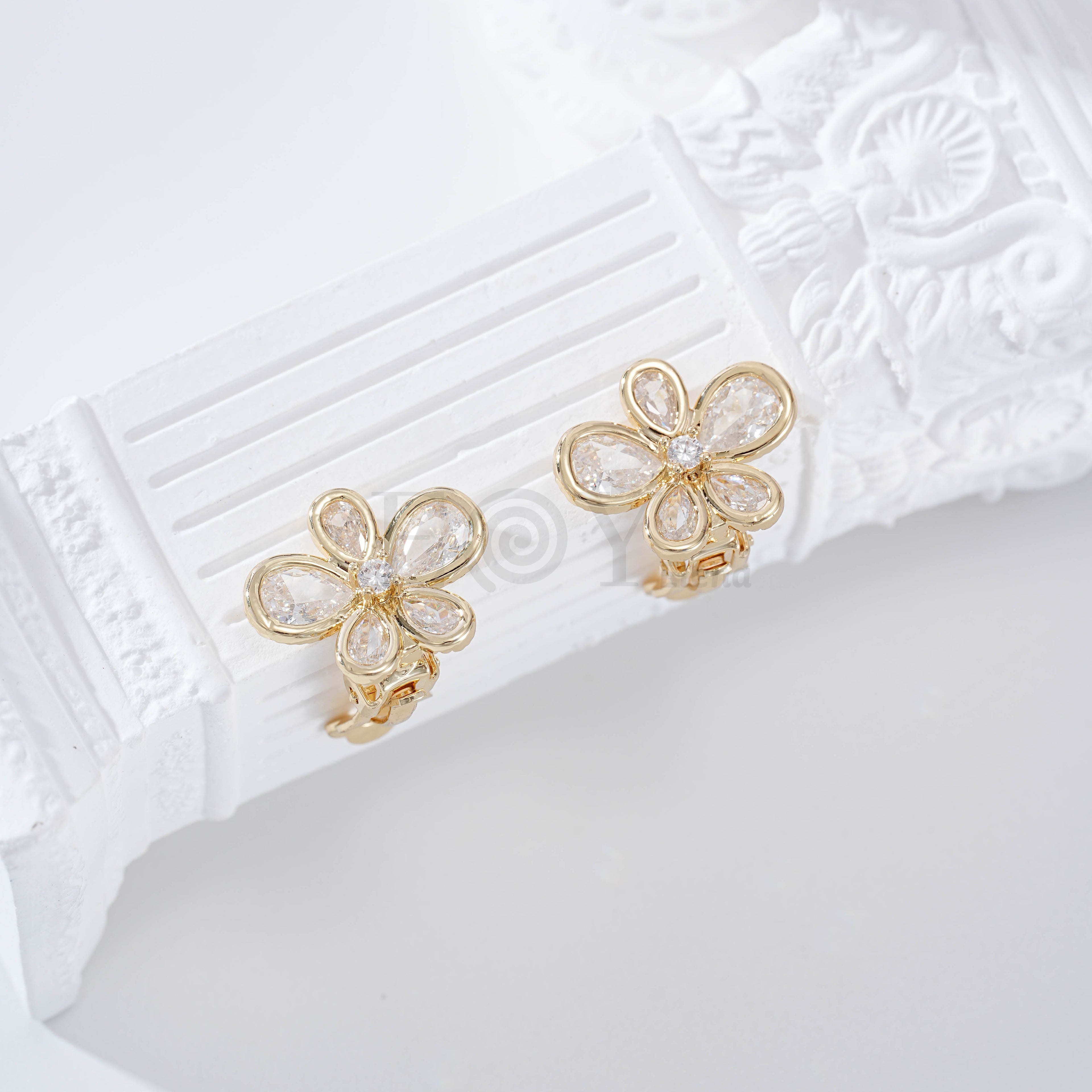Pendientes flor pinza goldfield