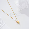 Collar cruz simple acero
