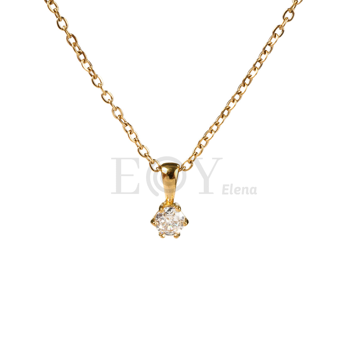 Collar con circonita colgante