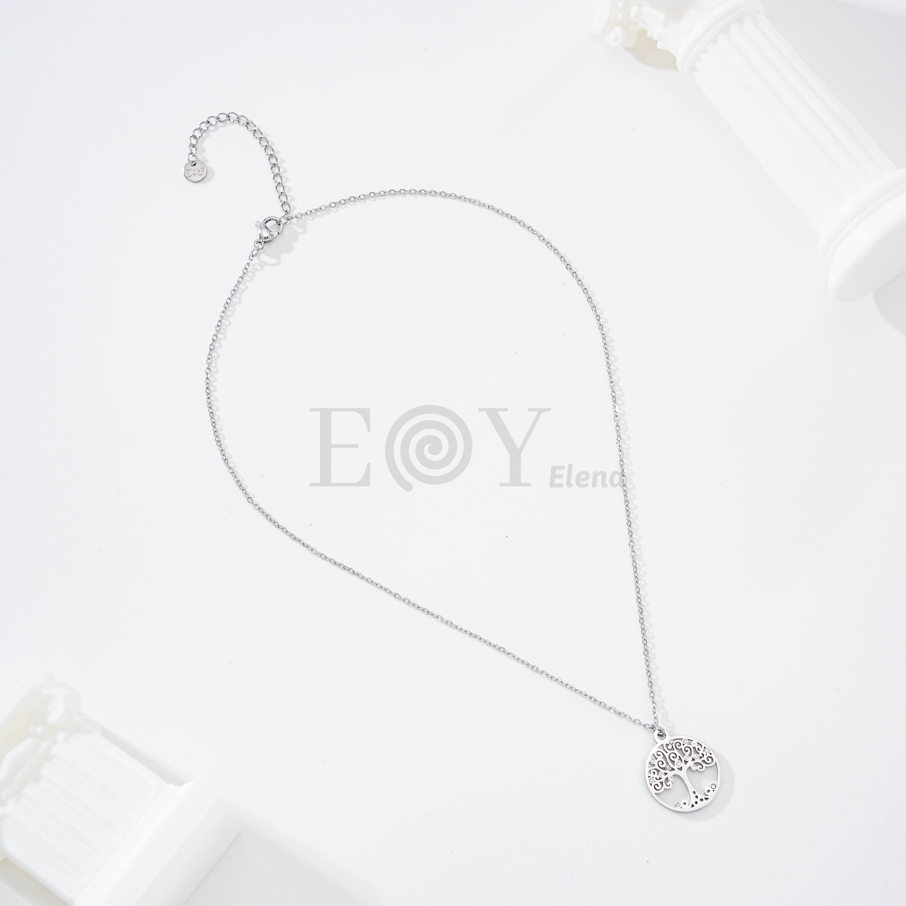 Collar árbol de la vida con circonitas