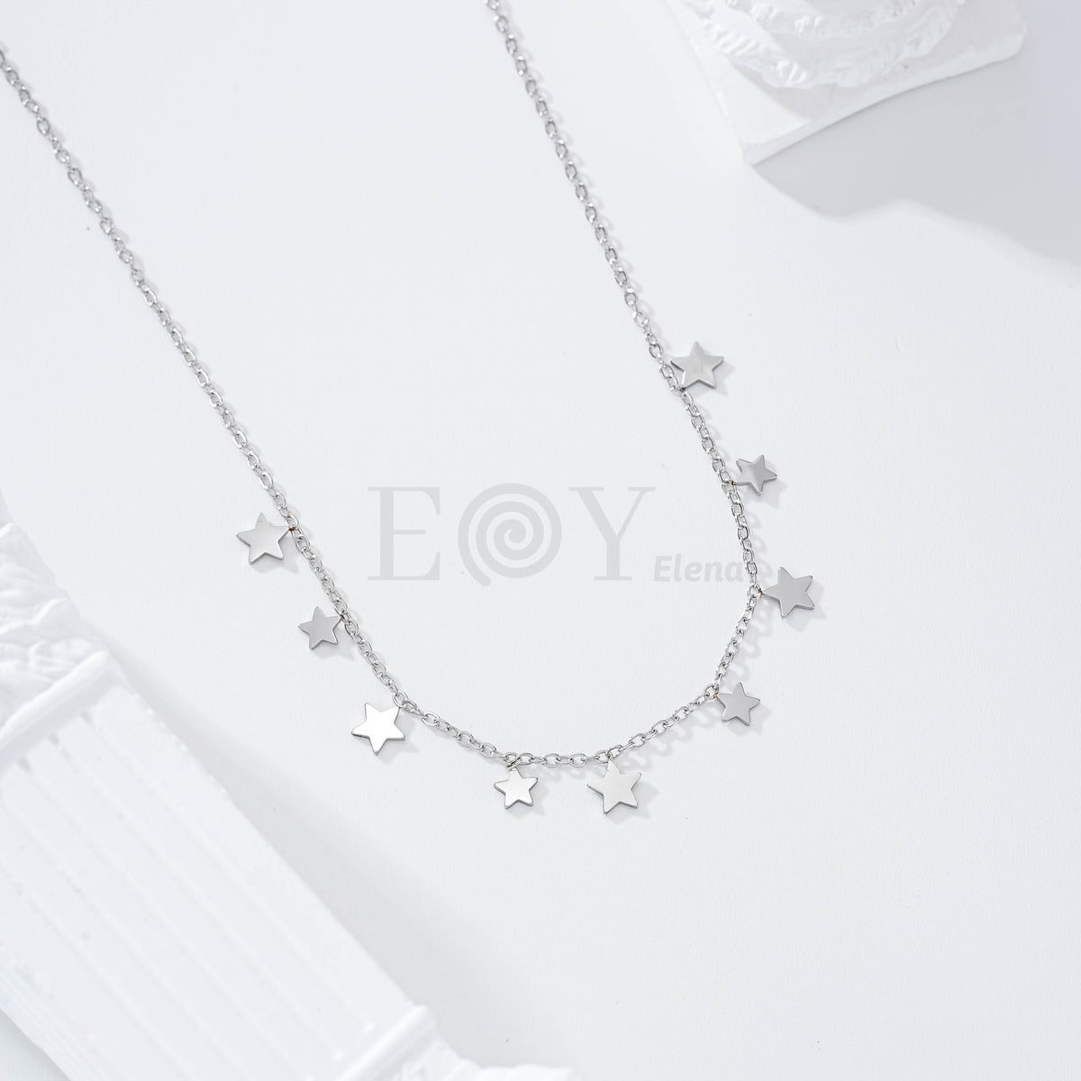 Collares con chapitas estrellas acero