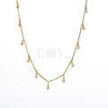 Collar con perlas colgantes