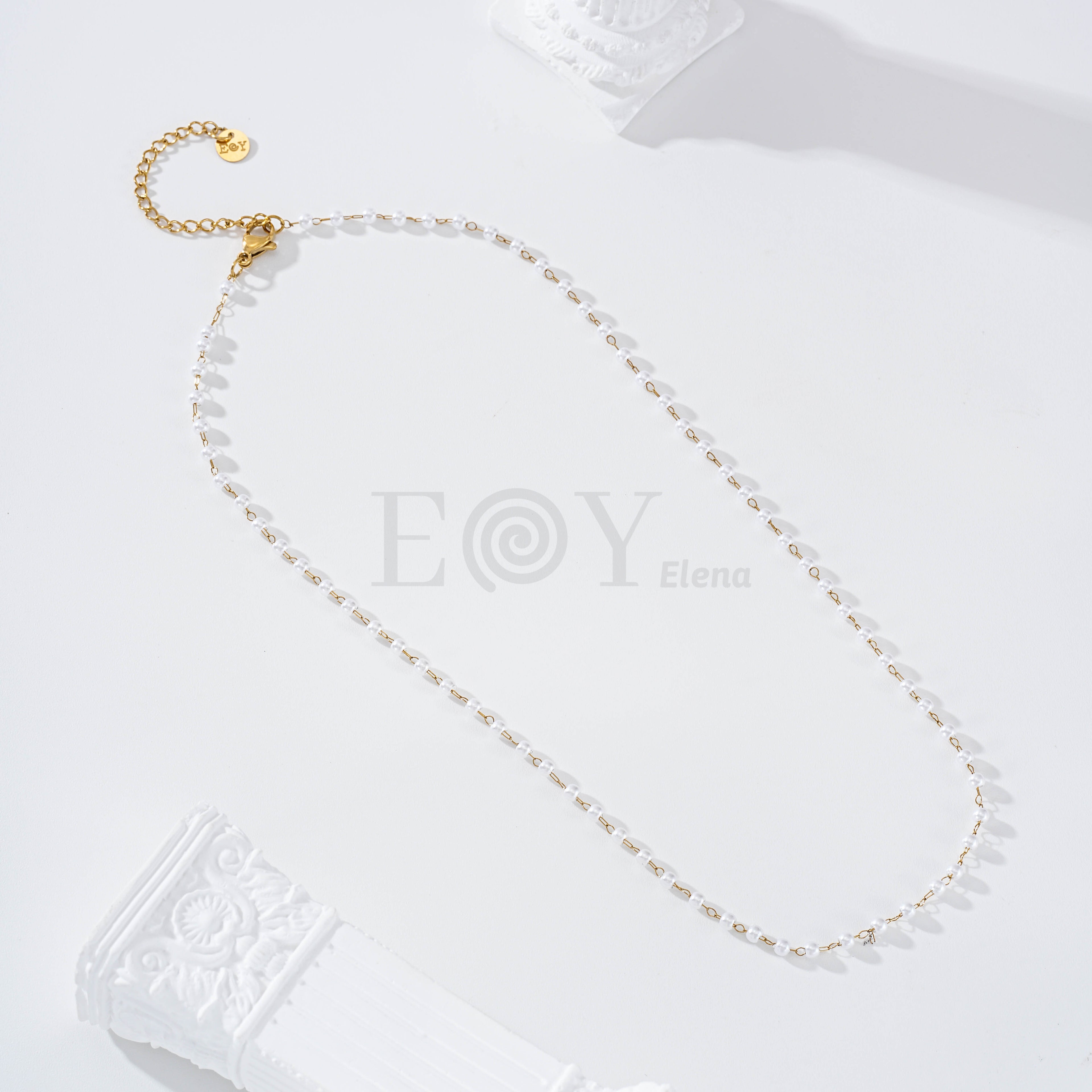 Collar perlas acero