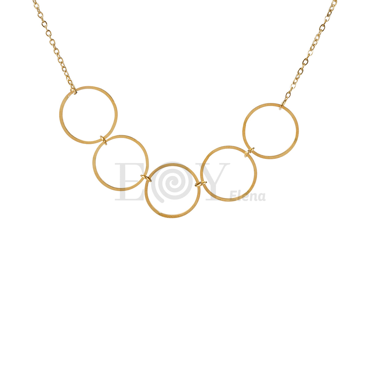 Collar con aros acero