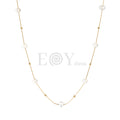 Collar con perlas acero