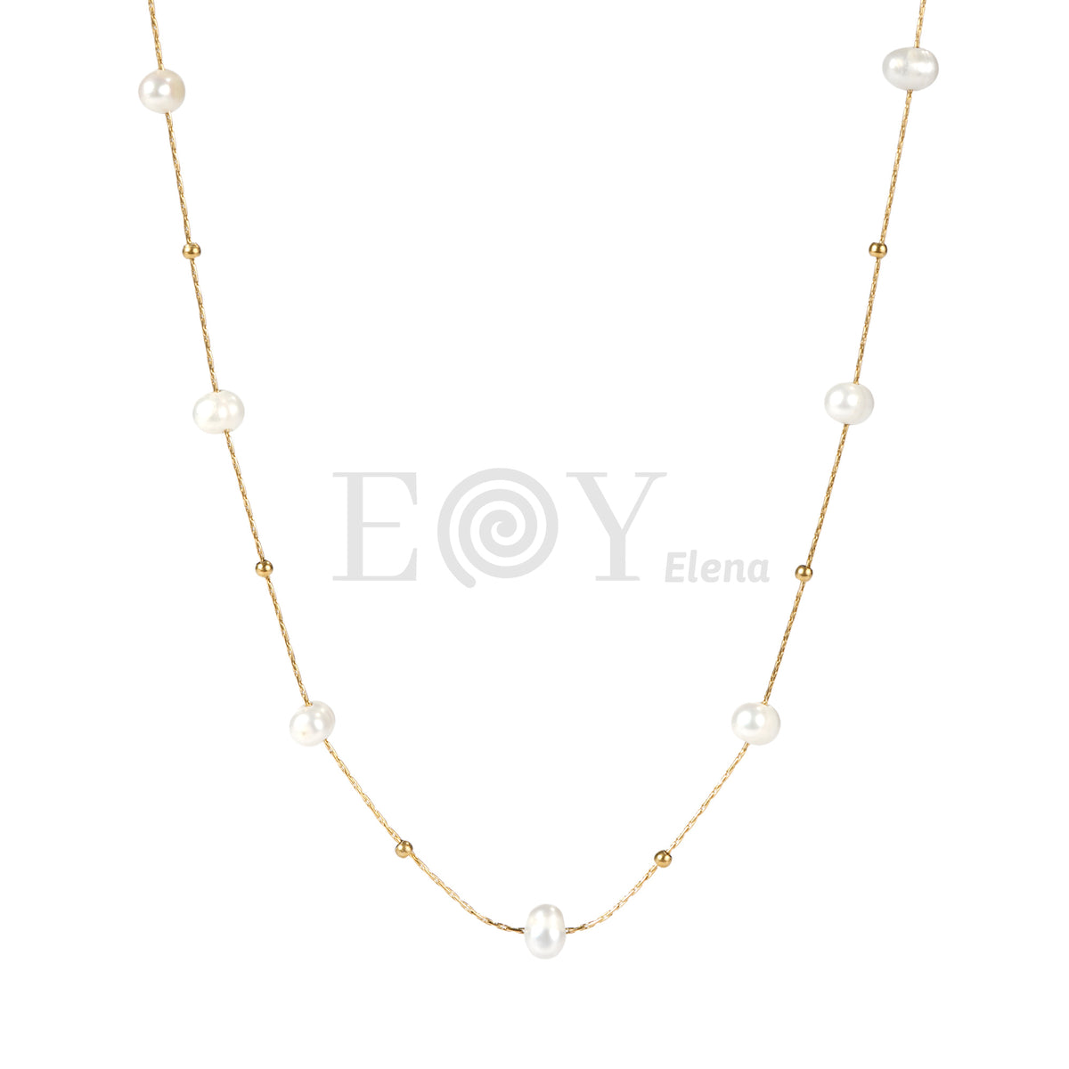 Collar con perlas acero