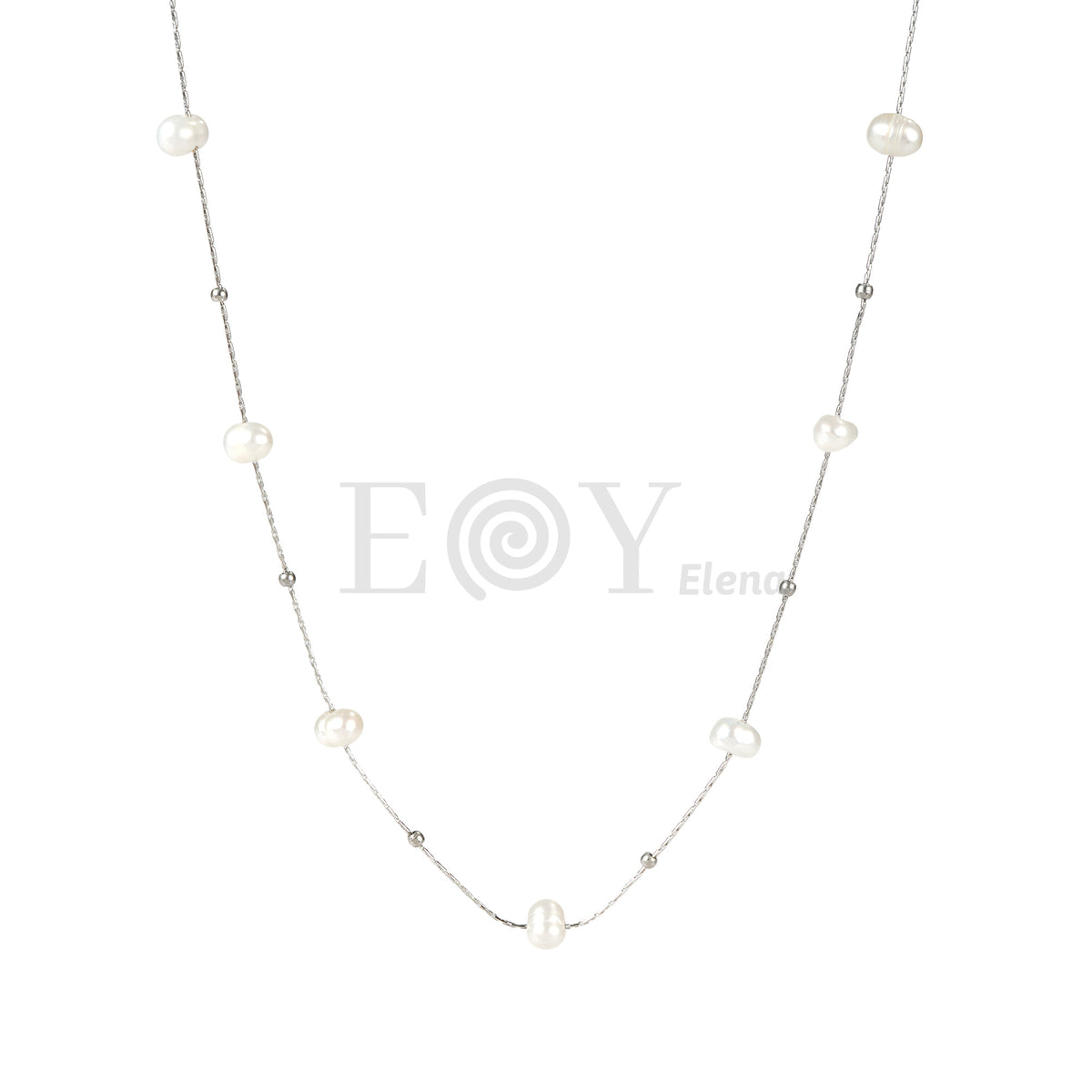 Collar con perlas acero