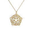 Collar estrella con símbolos acero