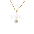 Collar con circonita acero
