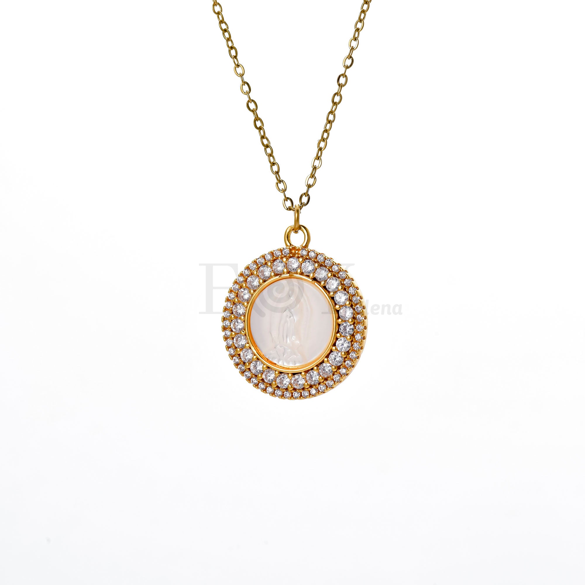 Collar virgen con circonitas