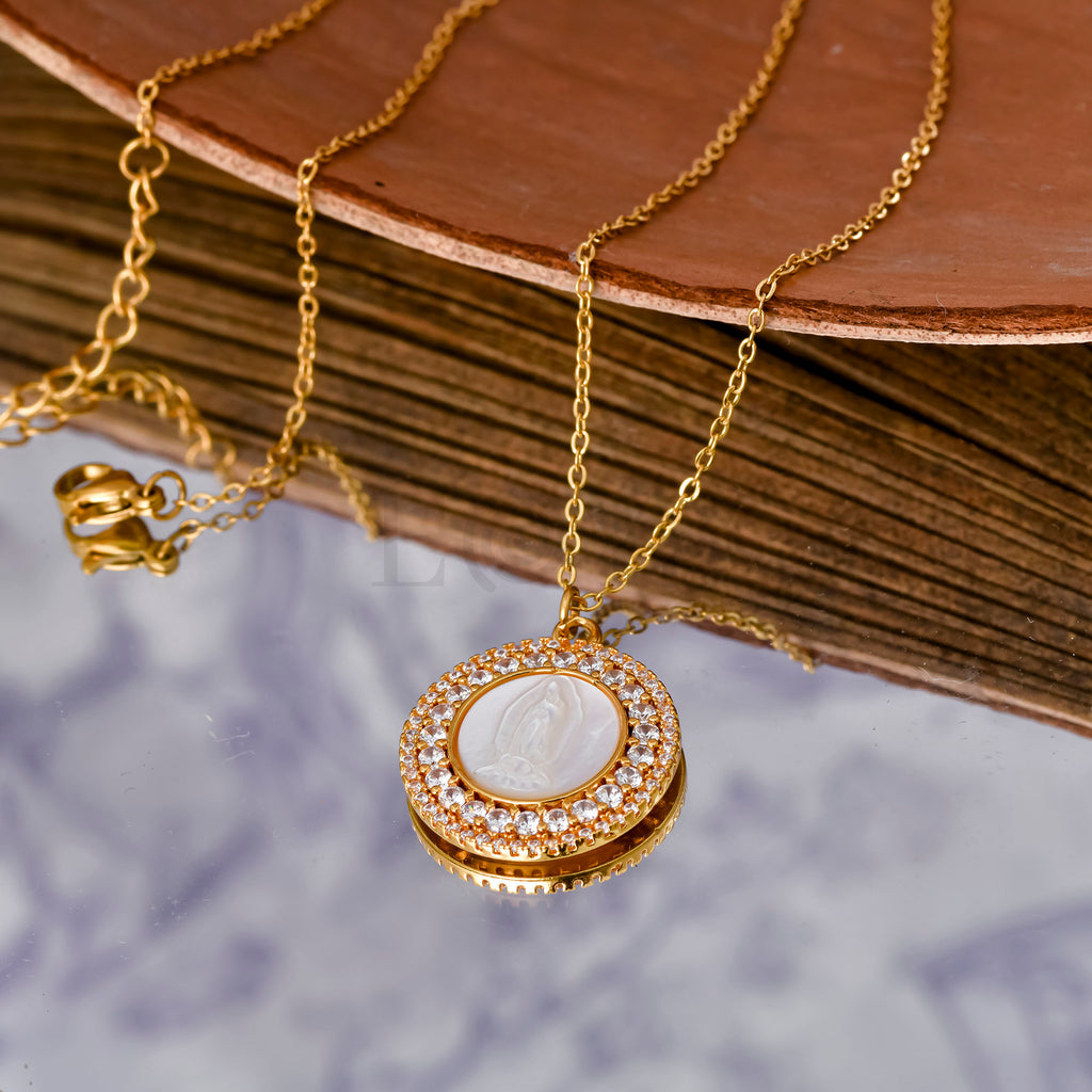 Collar virgen con circonitas