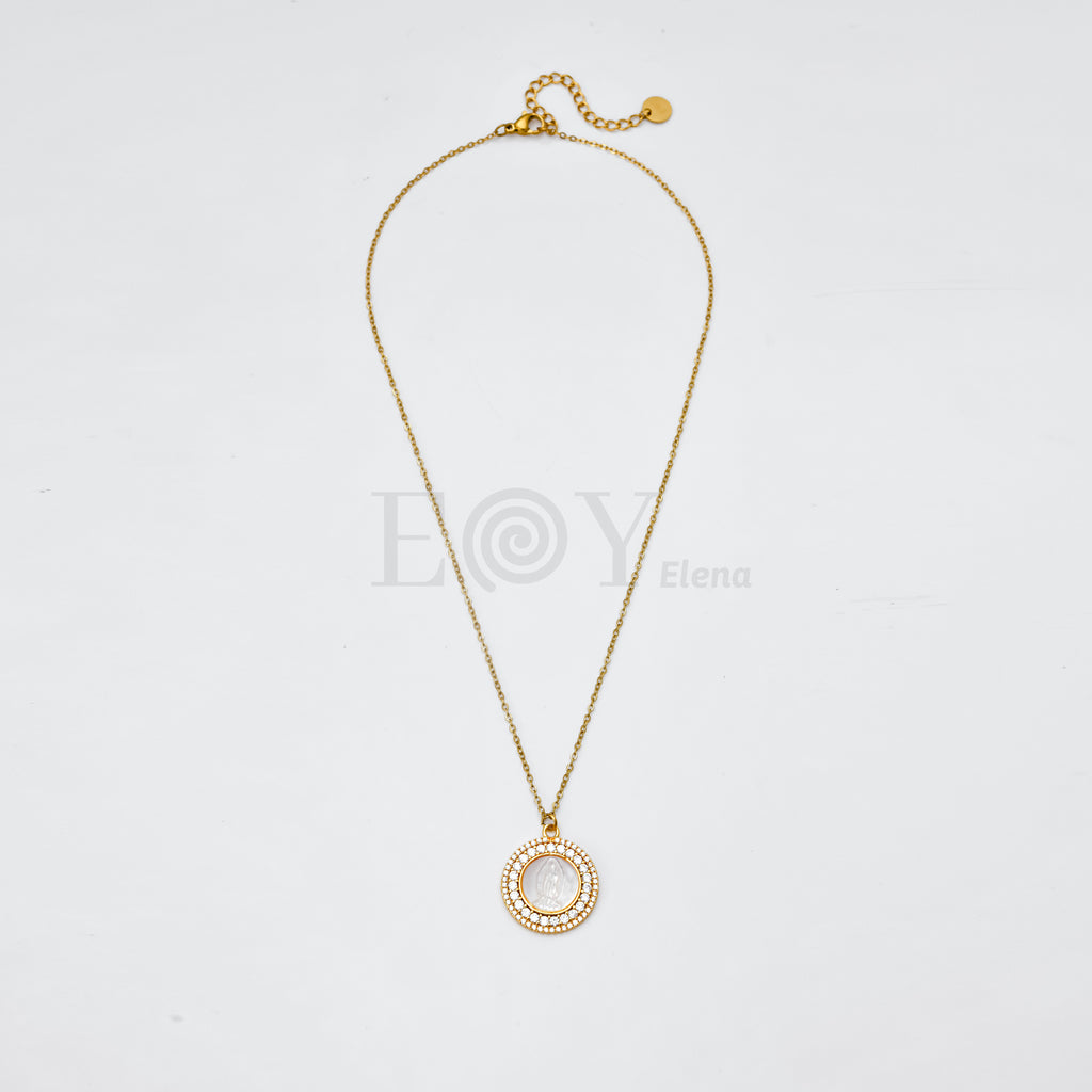 Collar virgen con circonitas