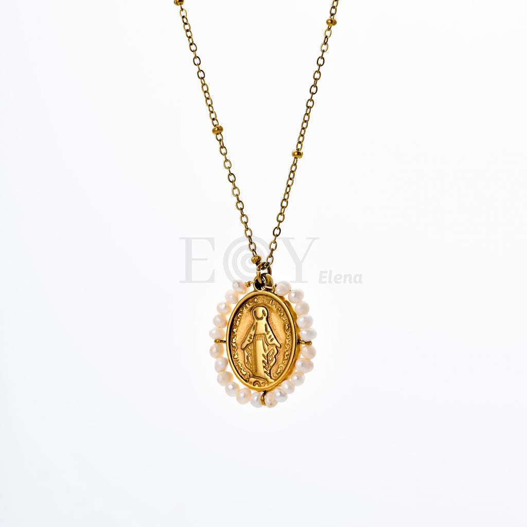 Collar virgen con perlas