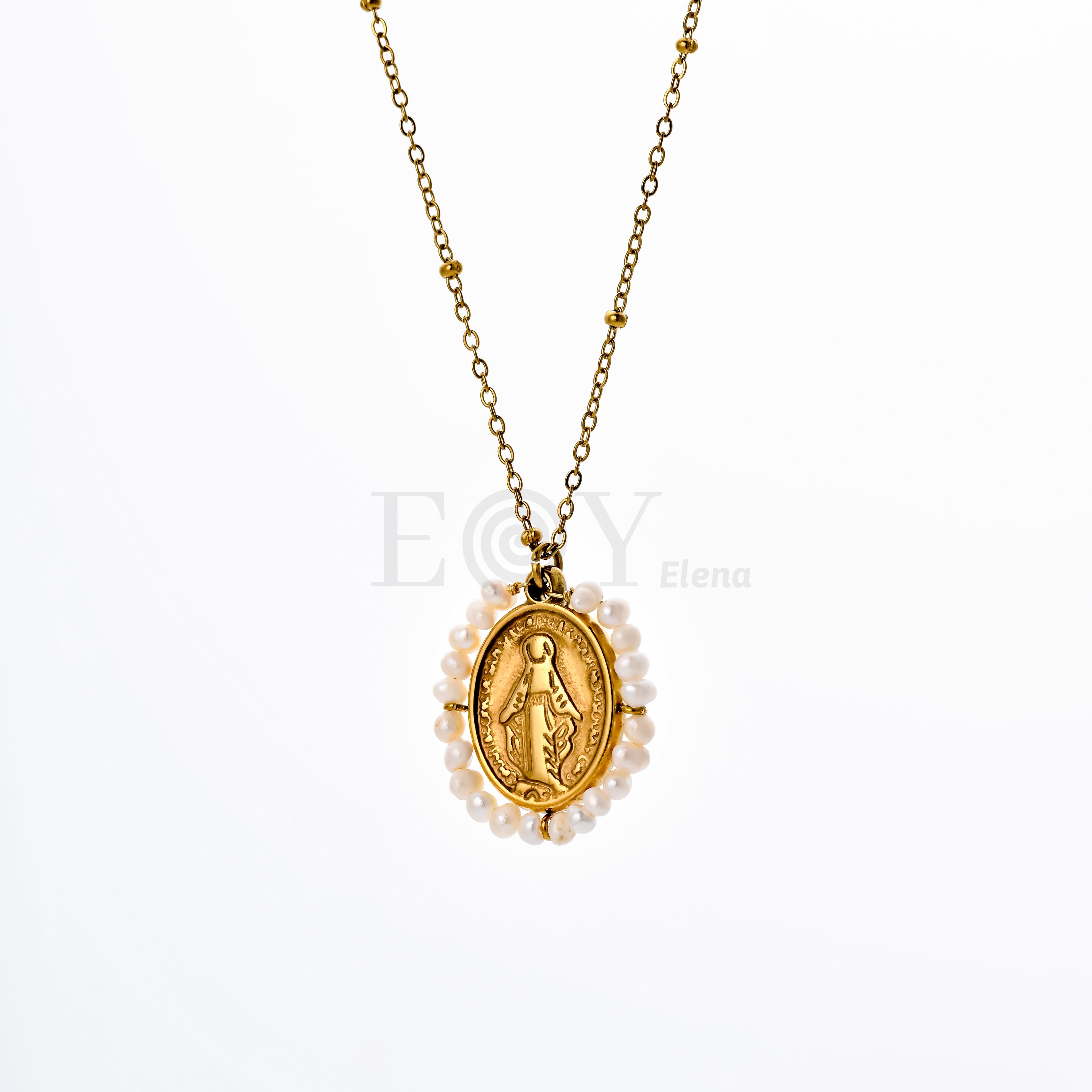 Collar virgen con perlas