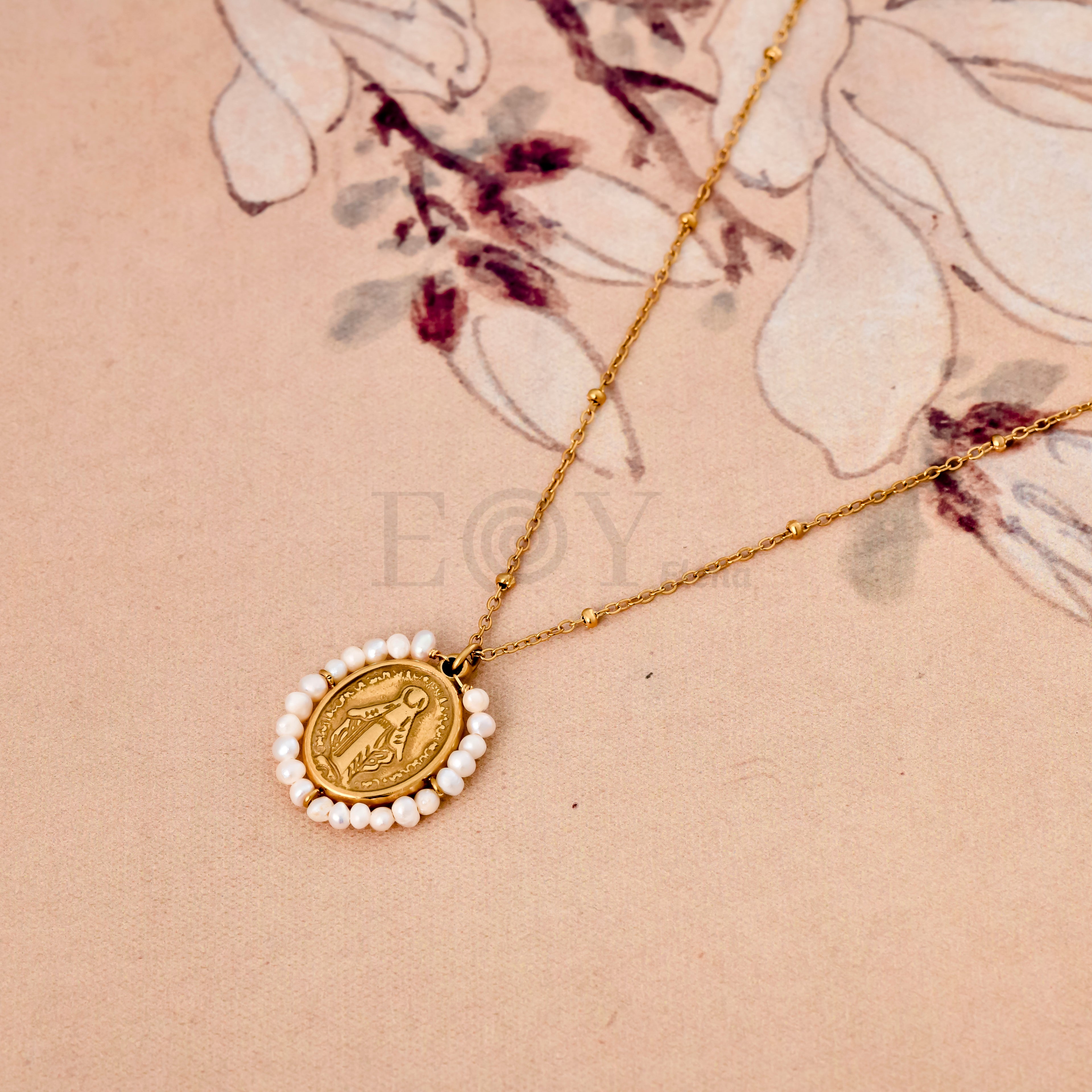Collar virgen con perlas