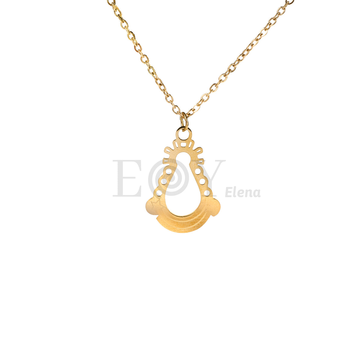 Collar Virgen del Pilar acero