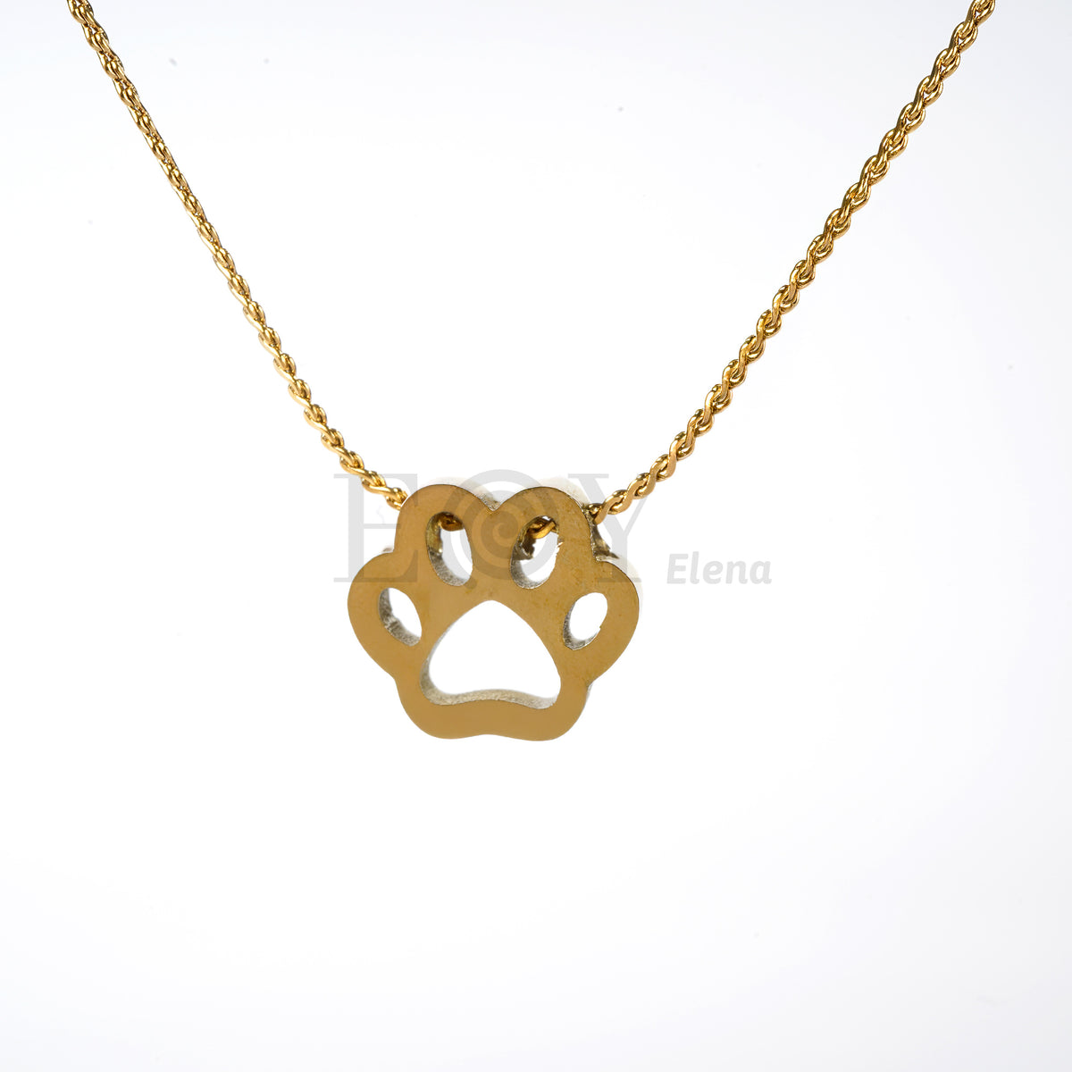 Collar huella perro acero