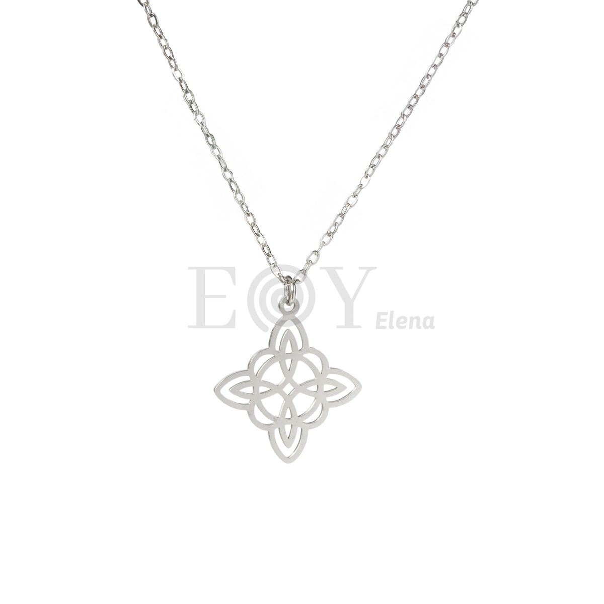 Collar nudo bruja acero