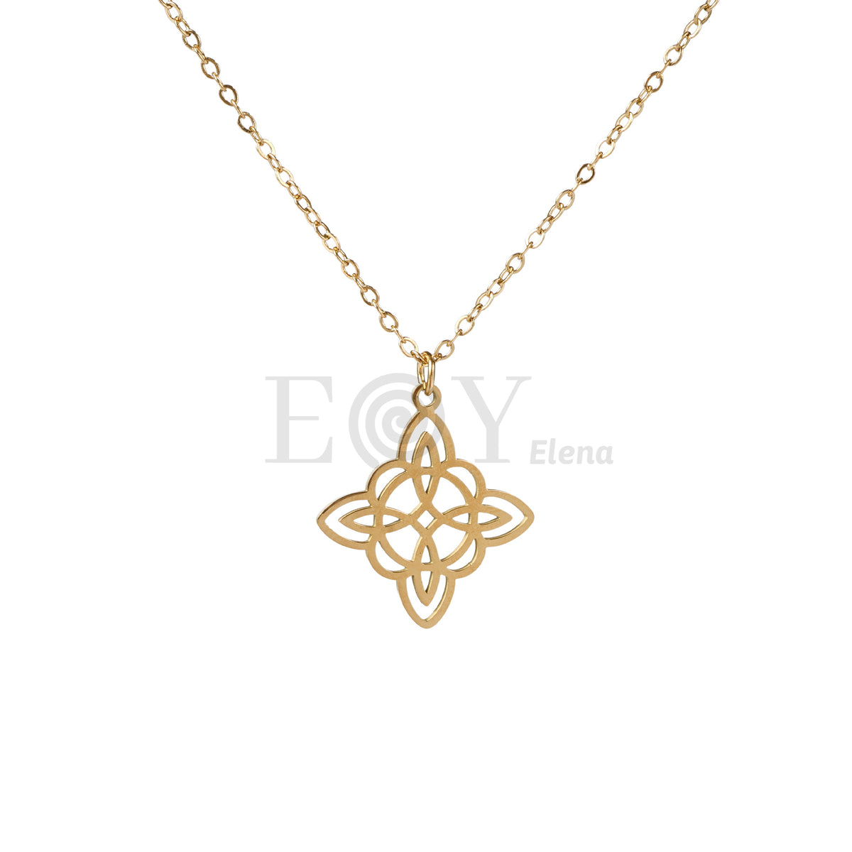 Collar nudo bruja acero