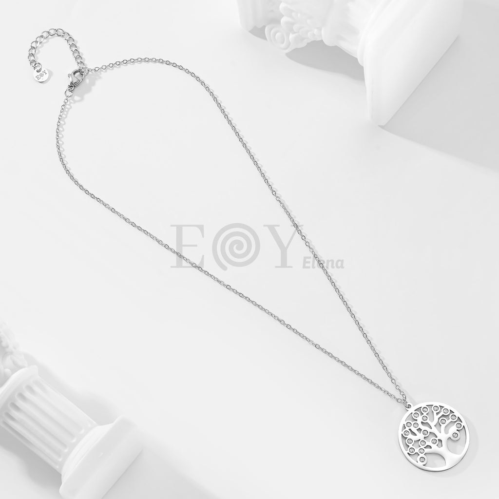 Collar árbol de la vida con circonitas