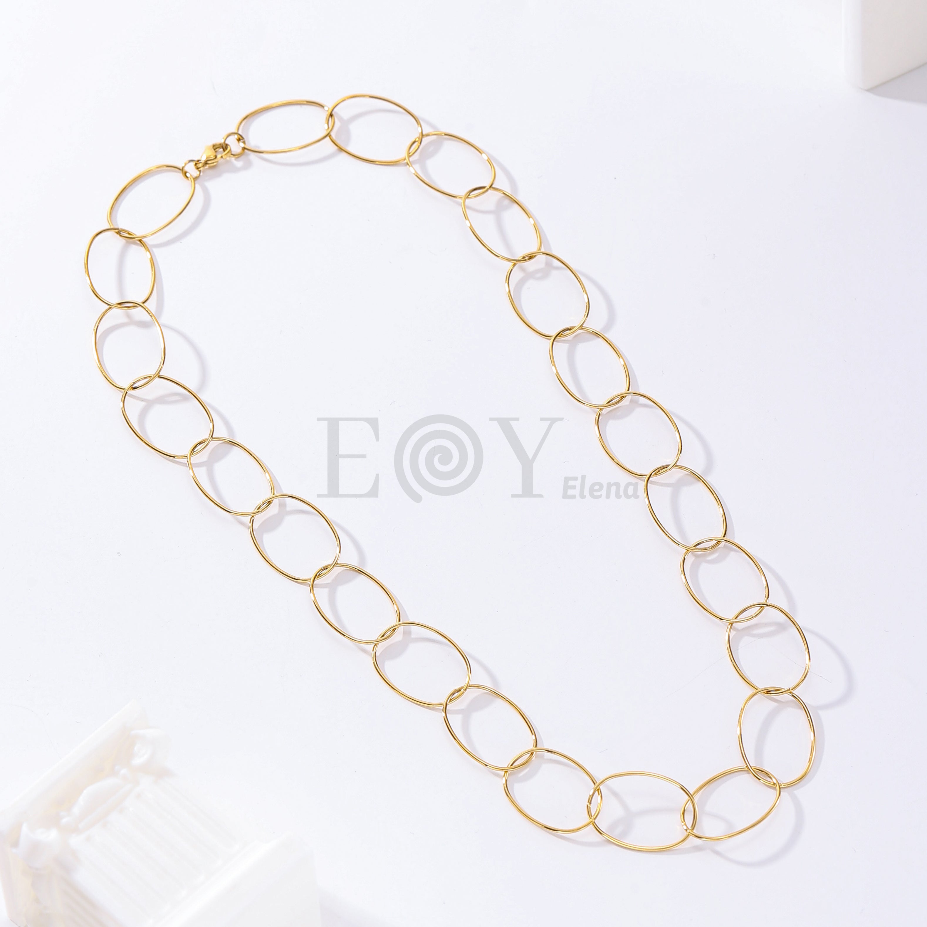 Collar largo de aros