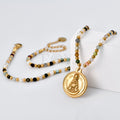 Collar Virgen del Rocío con cadena bolas