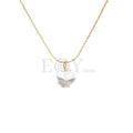 Collar con piedra acero