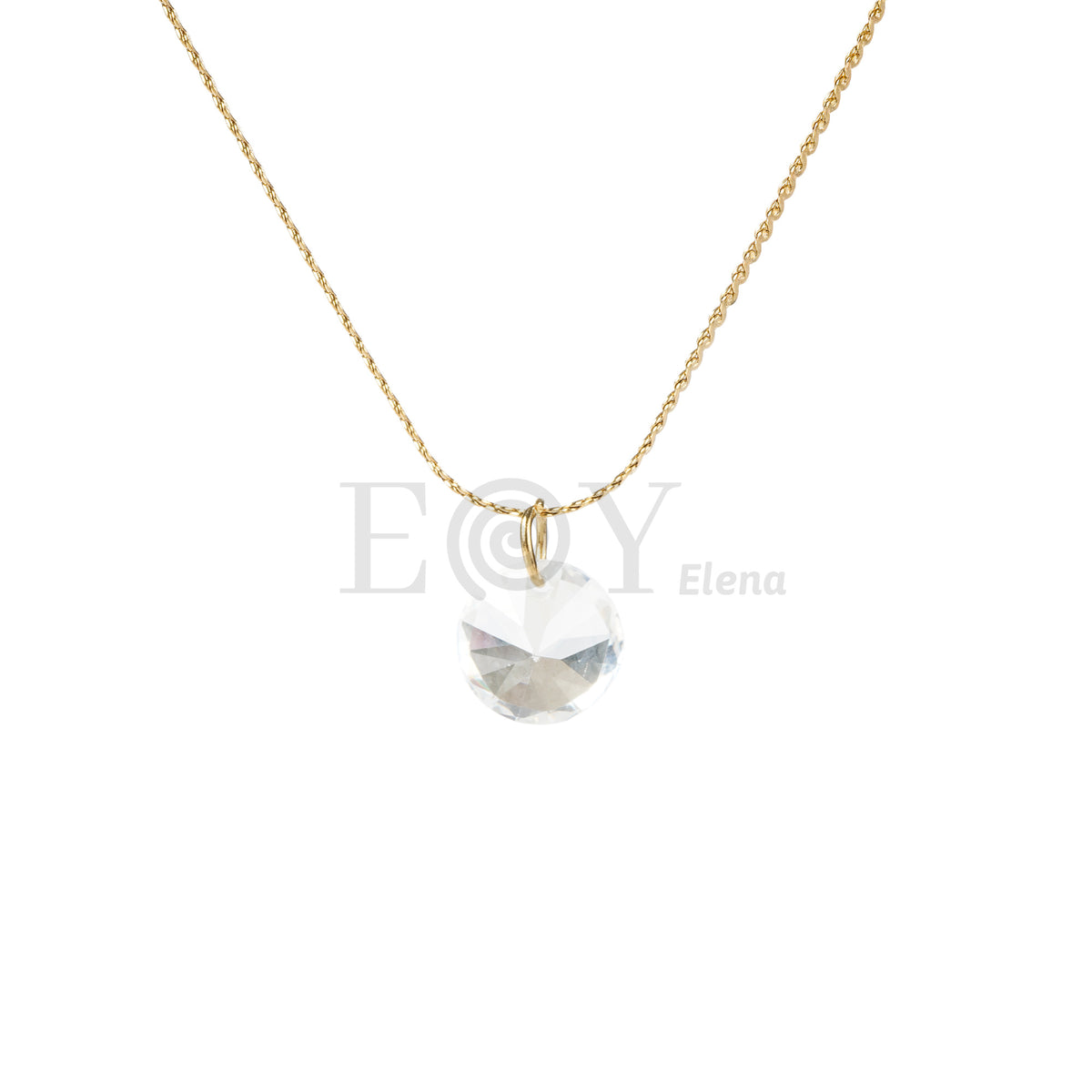 Collar con piedra acero
