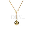 Collar con bola colgando acero