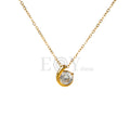 Collar circonita acero