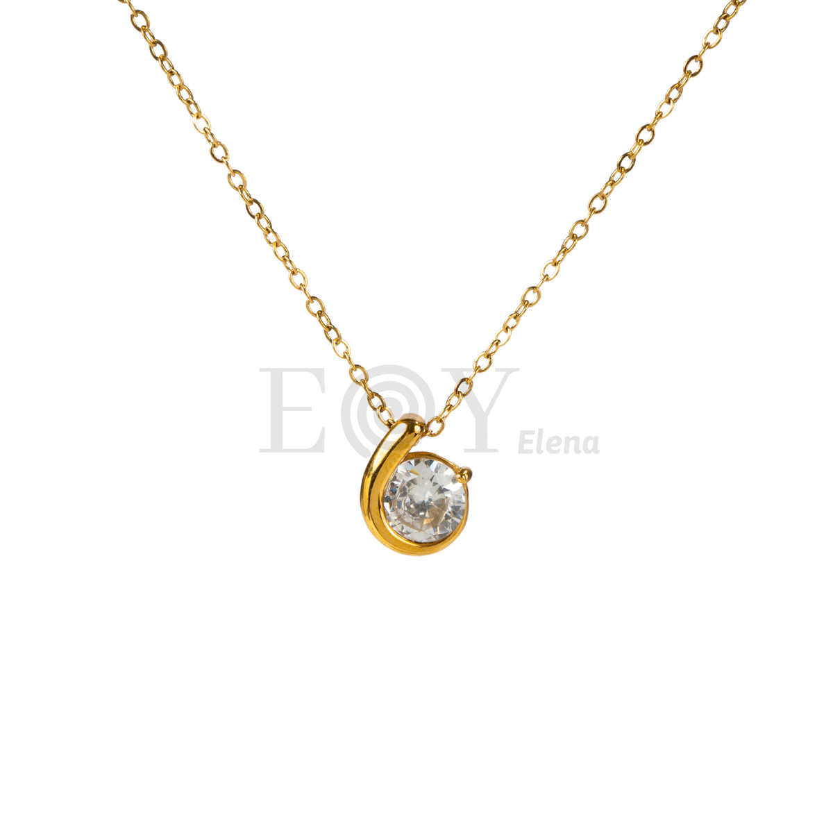 Collar circonita acero