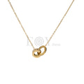 Collar aros cruzados acero