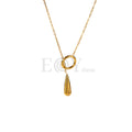 Collar aro y gota acero