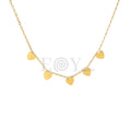 Collar chapas corazones acero
