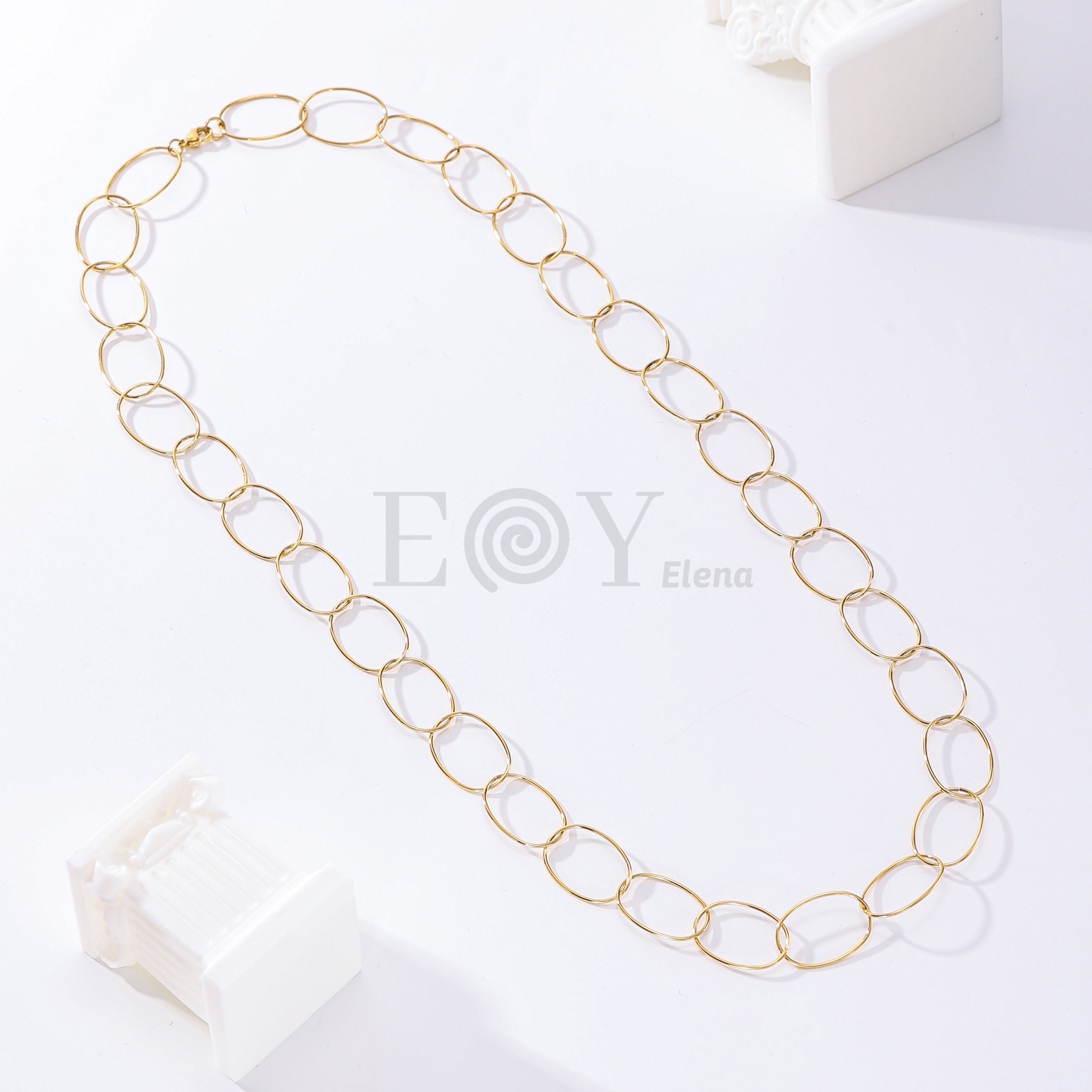 Collar largo de aros