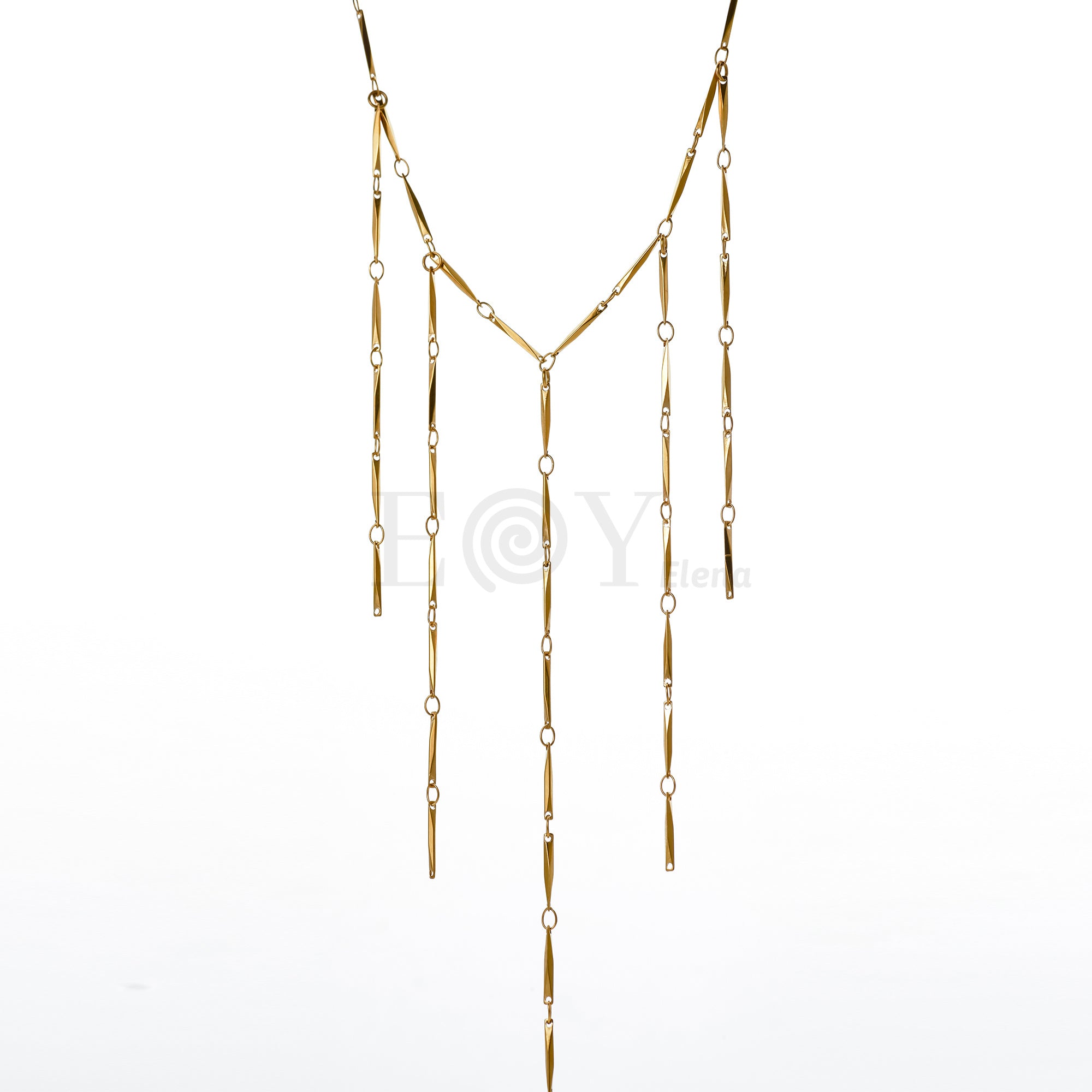 Collar cascada cinco cadenas