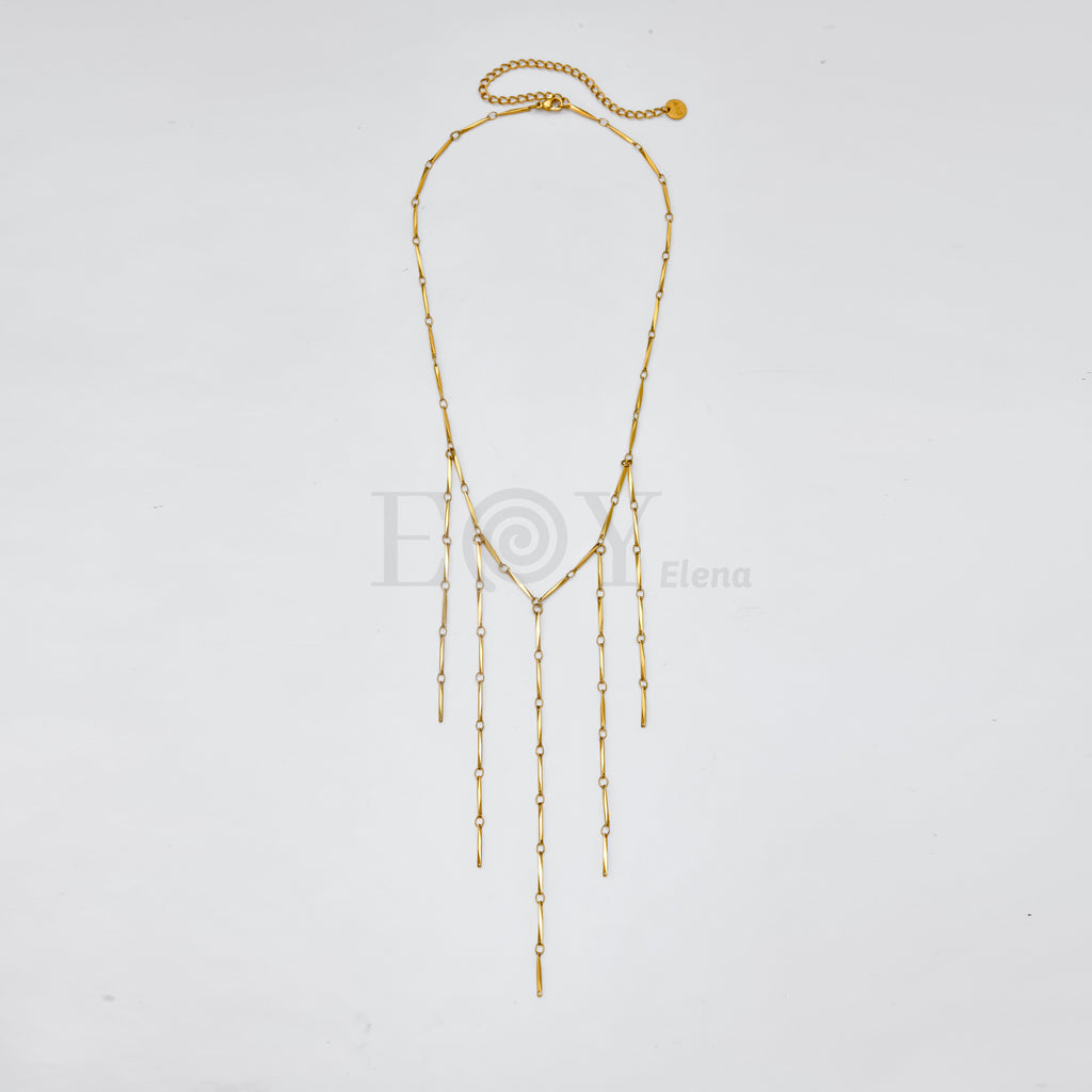 Collar cascada cinco cadenas