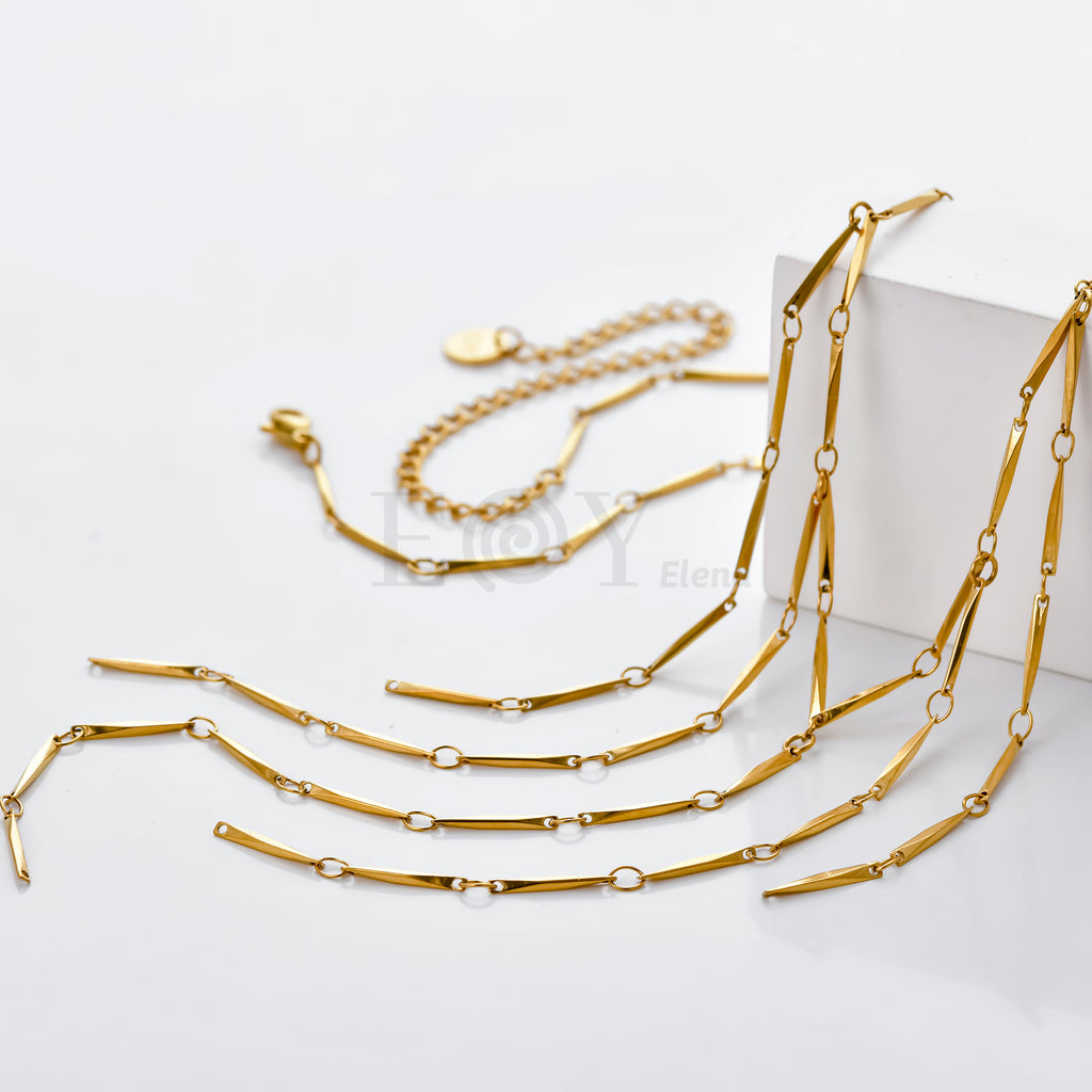 Collar cascada cinco cadenas