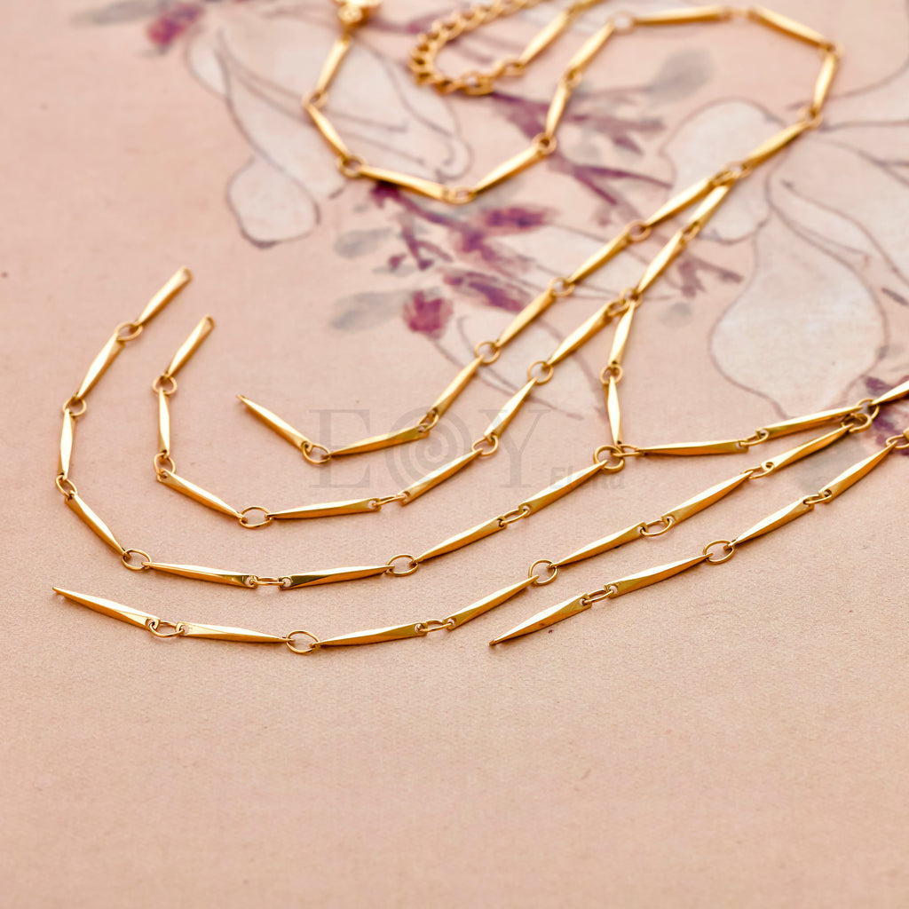 Collar cascada cinco cadenas