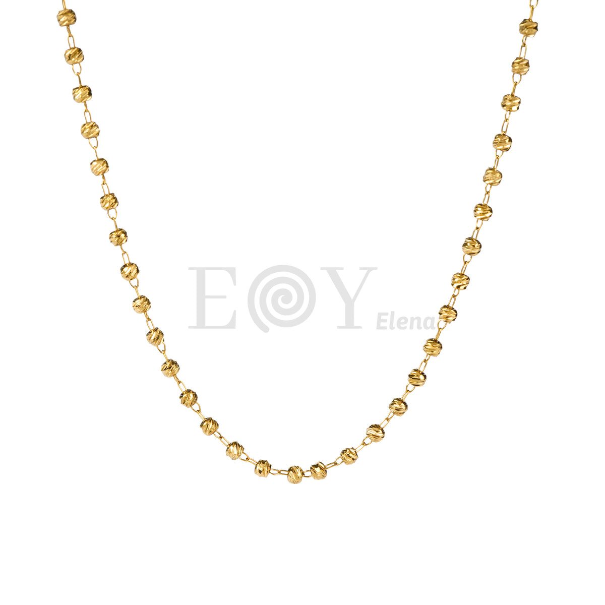 Collar cadena bolitas acero