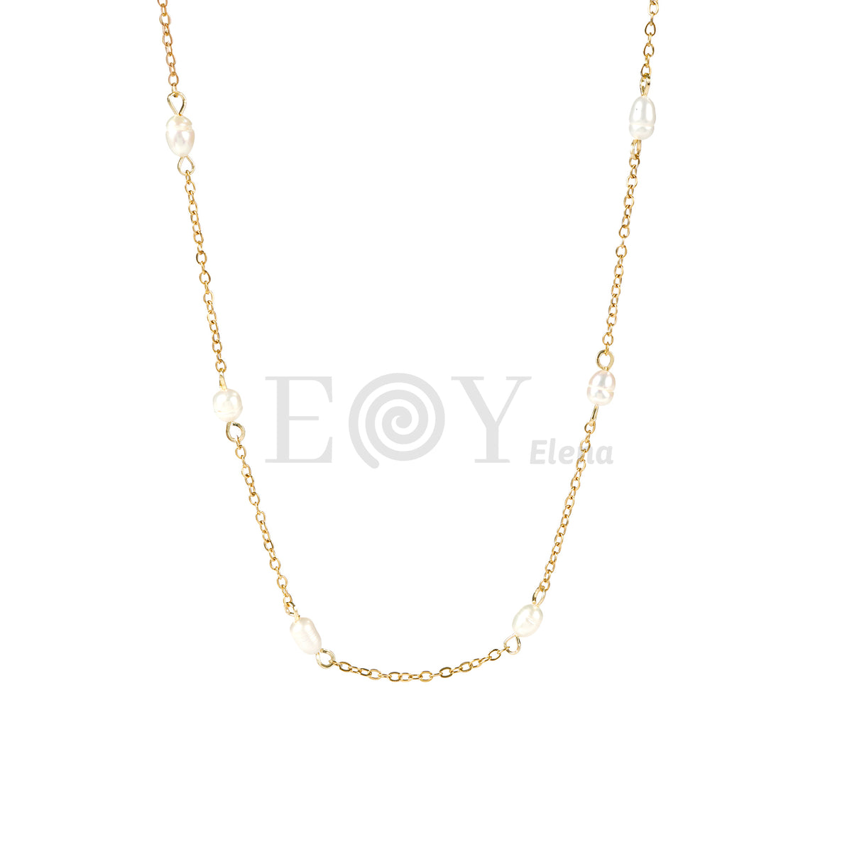 Collar con perlas acero