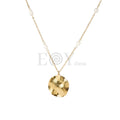 Collar con chapa redonda acero