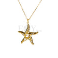 Collar estrella mar con piedras acero