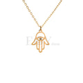 Collar mano de Fátima acero