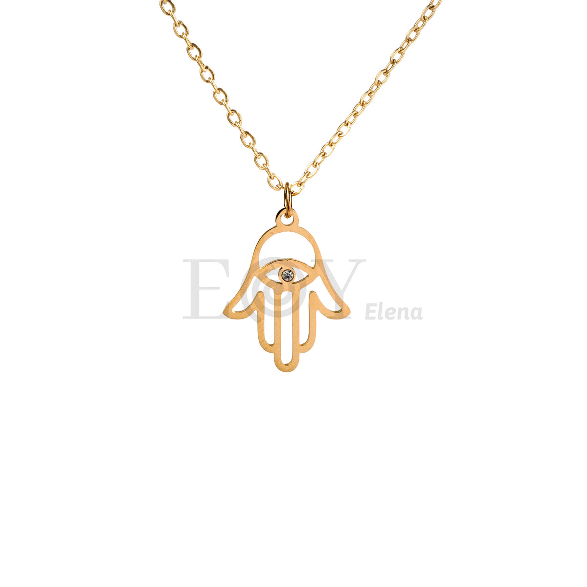 Collar mano de Fátima acero