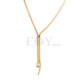 Collar cadena plana serpiente acero