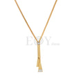 Collar cadena con brillos acero