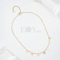 Collar chapas con bola central circonitas